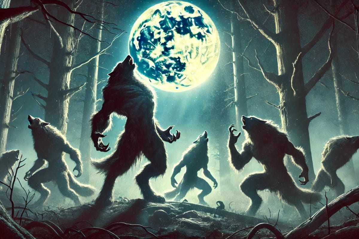La luna piena e i lupi mannari